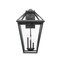 Z-Lite Talbot 4 Light Outdoor Wall Sconce, Black & Clear Beveled 579XLX-BK - alternate 4